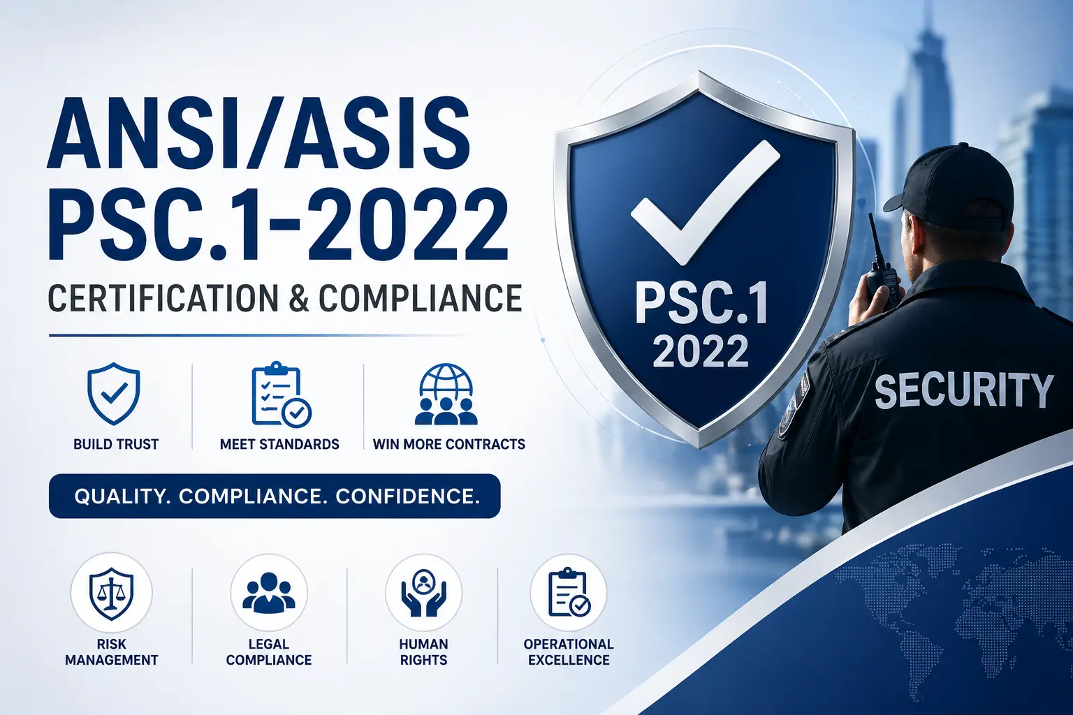 ANSI/ASIS PSC.1-2022 certification for private security company compliance