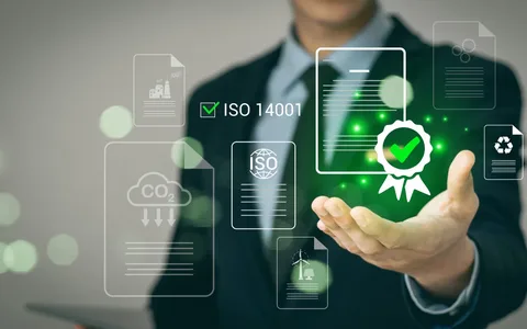ISO 14001 EMS certification approval badge